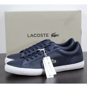 Lacoste Lerond BL 1 Leather Trainer Navy Blue NEW